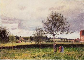 卡米耶 畢沙羅 Eragny Landscape, Le Pre